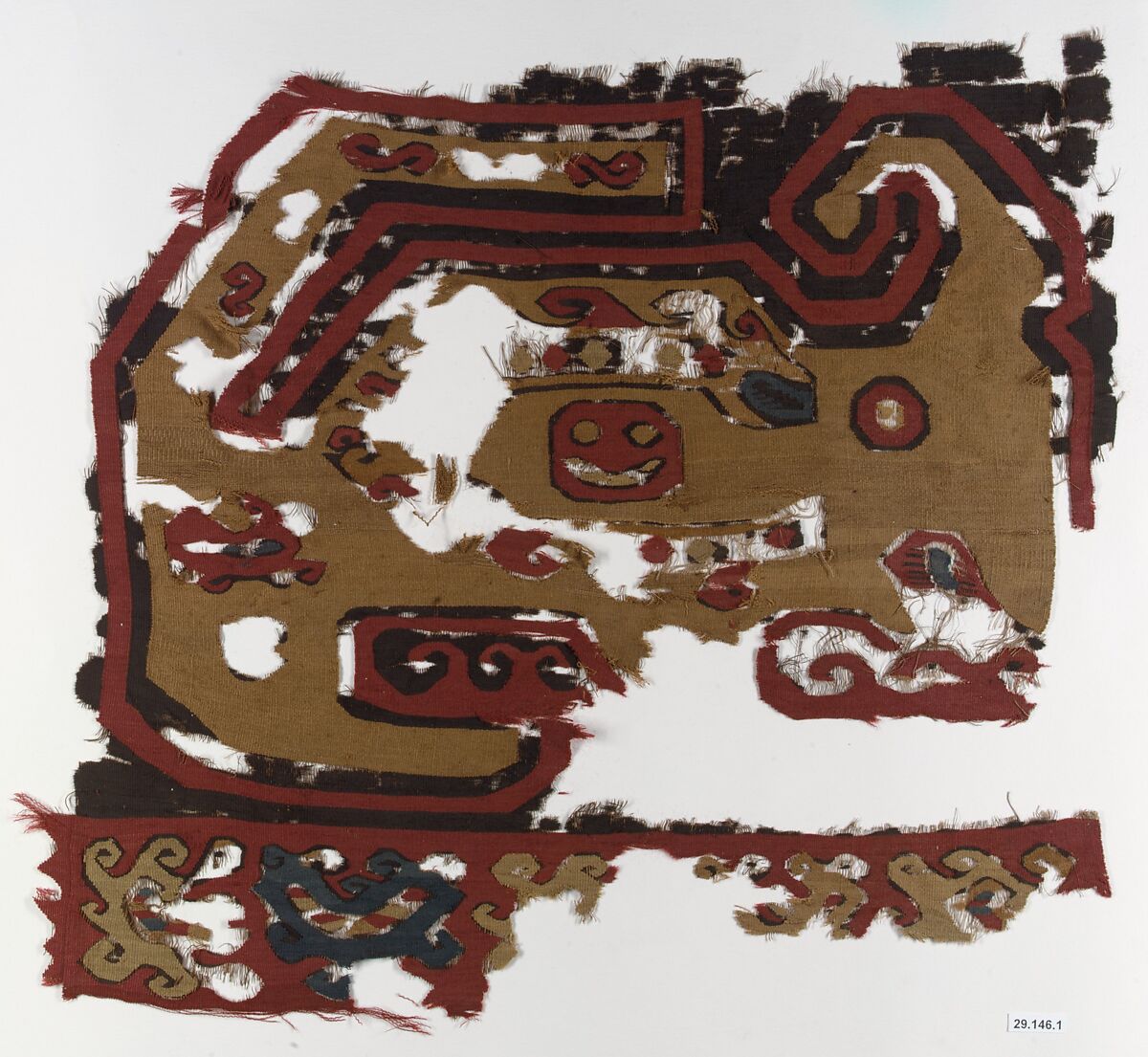 Tunic Fragment, Camelid hair, Nasca (?) 