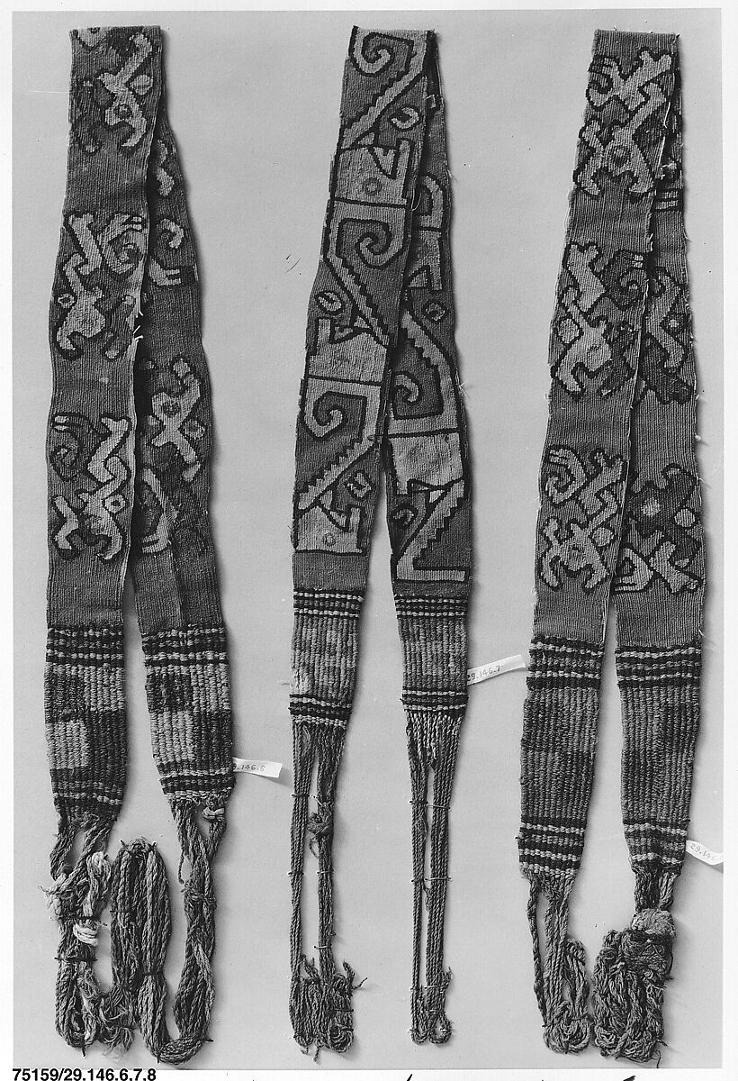 Sash or Headband, Camelid hair, cotton, Nasca