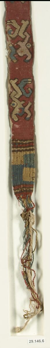 Sash or Headband, Camelid hair, cotton, Nasca