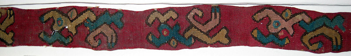 Sash or Headband, Camelid hair, cotton, Nasca 