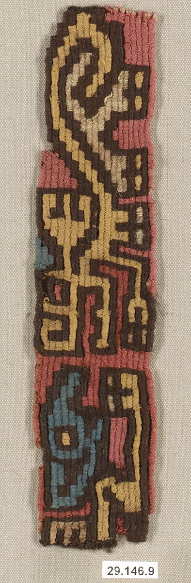 Band Fragment, Camelid hair, Nasca