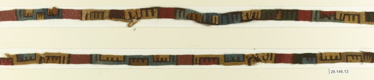 Band Fragment, Camelid hair, Nasca 