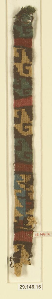 Band Fragment, Camelid hair, Nasca