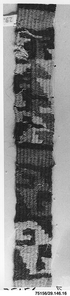 Band Fragment, Camelid hair, Nasca
