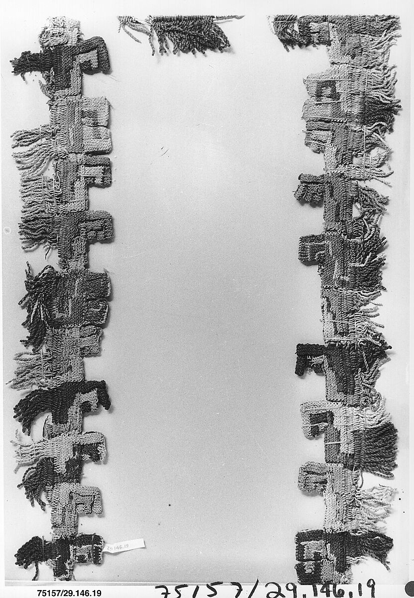 Border Fragments, Camelid hair, Nasca