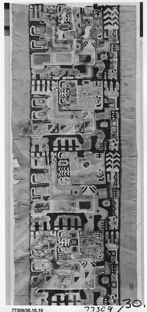 Tunic Fragment, Camelid hair, cotton, Wari