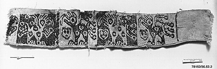 Band Fragment, Cotton, camelid hair, Peru; south coast (?) 