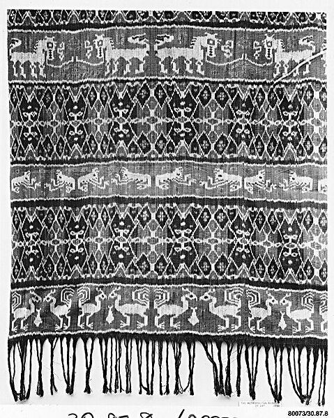 Man's Shoulder or Hip Cloth (Hinggi), Cotton, Sumba