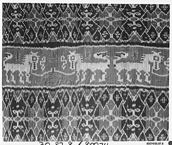 Man's Shoulder or Hip Cloth (Hinggi), Cotton, Sumba