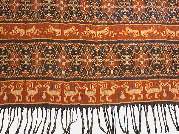 Man's Shoulder or Hip Cloth (Hinggi), Cotton, Sumba 