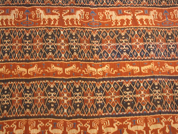 Man's Shoulder or Hip Cloth (Hinggi), Cotton, Sumba