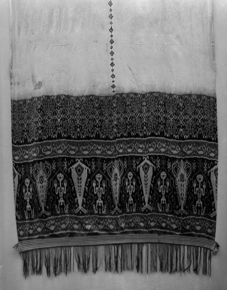 Man's Shoulder or Hip Cloth (Hinggi), Cotton, Sumba 