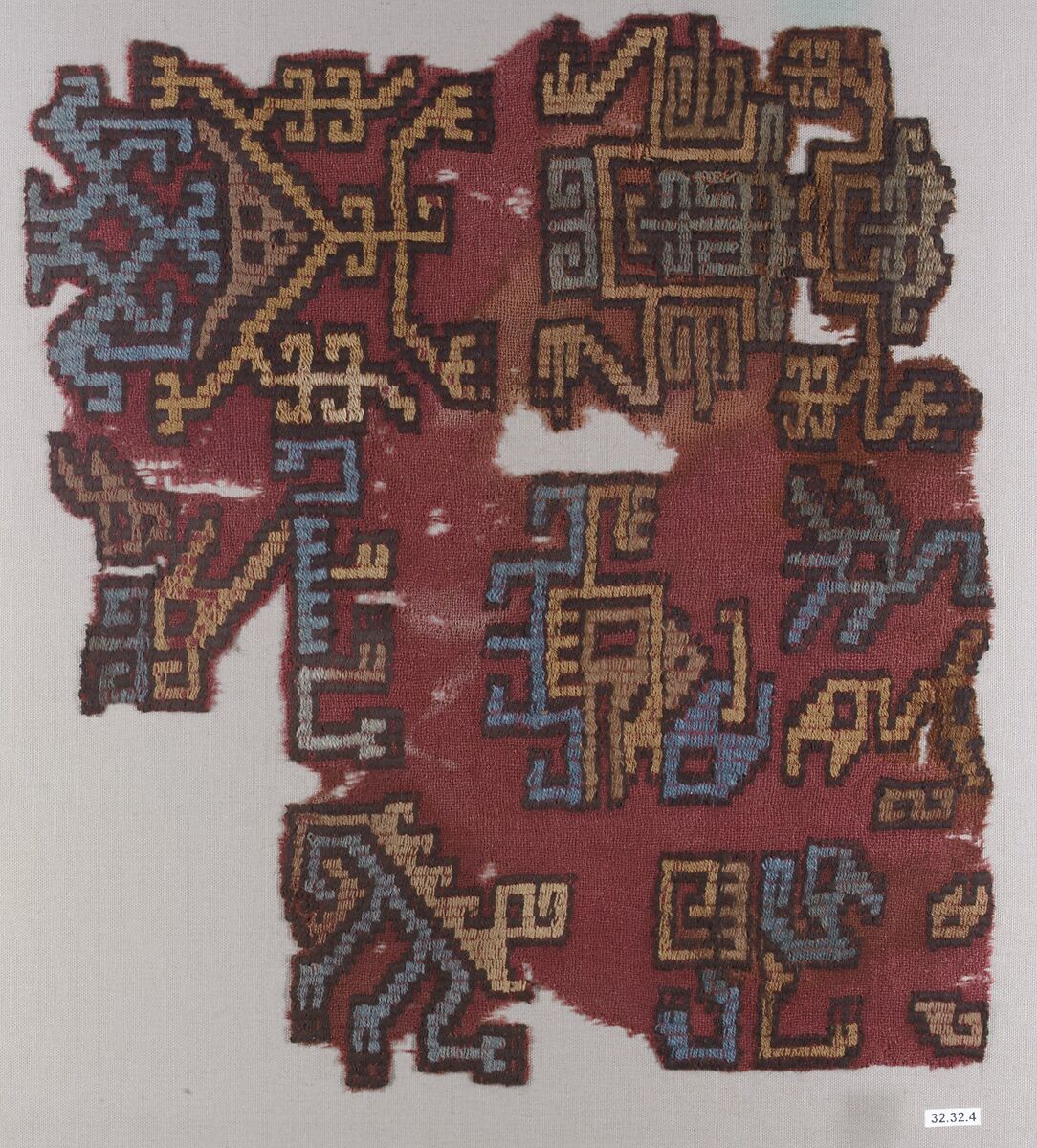 Embroidered Fragment, Camelid hair, Nasca 