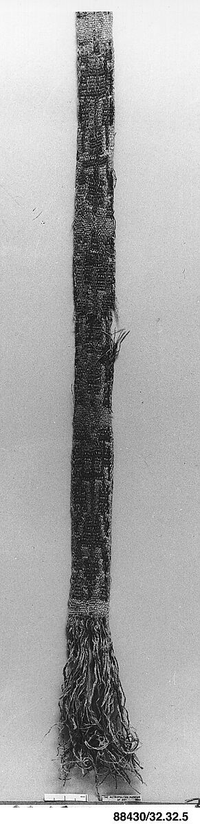 Sash Fragment, Camelid hair, Nasca