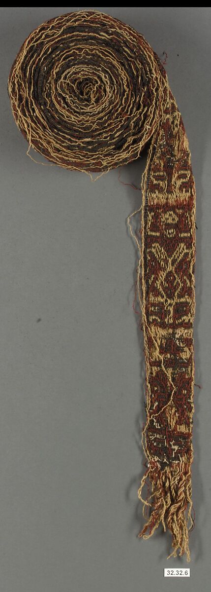 Sash Fragment, Camelid hair, Nasca 