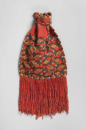 Embroidered bag with fringe