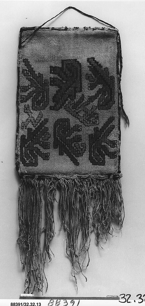 Fringed Bag, Camelid hair, Nasca