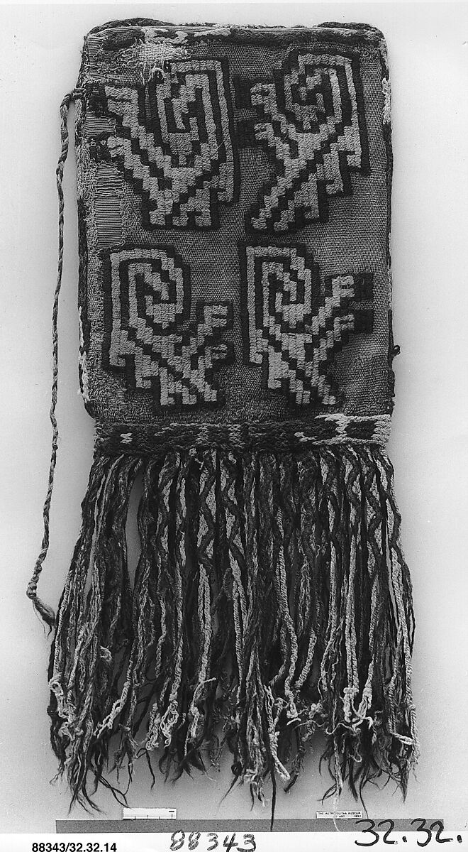 Fringed Bag, Camelid hair, Nasca