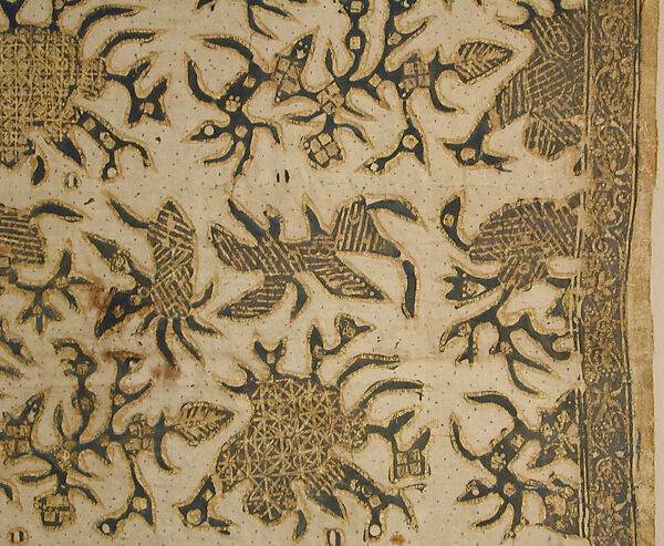Shoulder Cloth (Selendang), Cotton, gold paper, Javanese