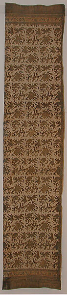 Shoulder Cloth (Selendang), Cotton, gold paper, Javanese 