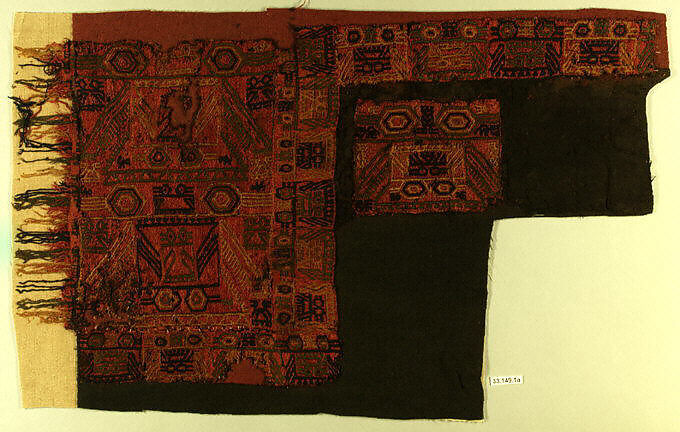 Embroidered Mantle Fragment, Camelid hair, Paracas 