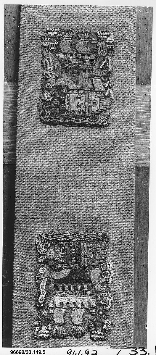 Embroidered Mantle Fragment, Camelid hair, Paracas