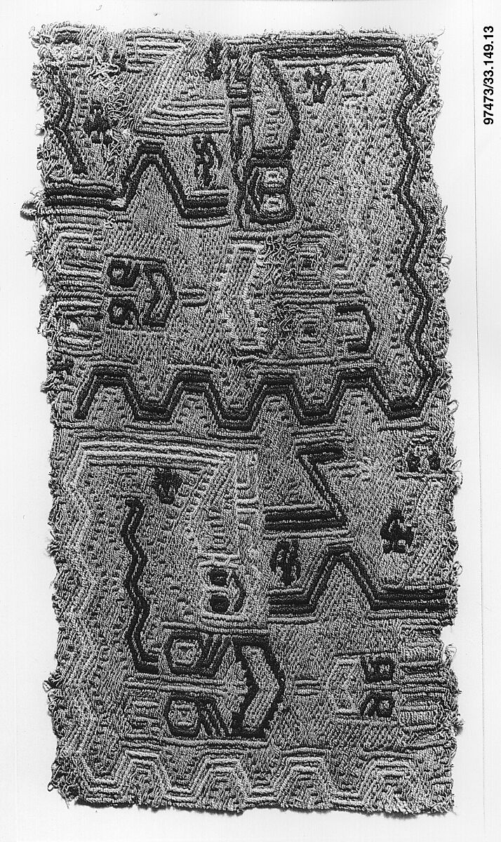 Embroidered Fragment with Figures, Camelid hair, Paracas