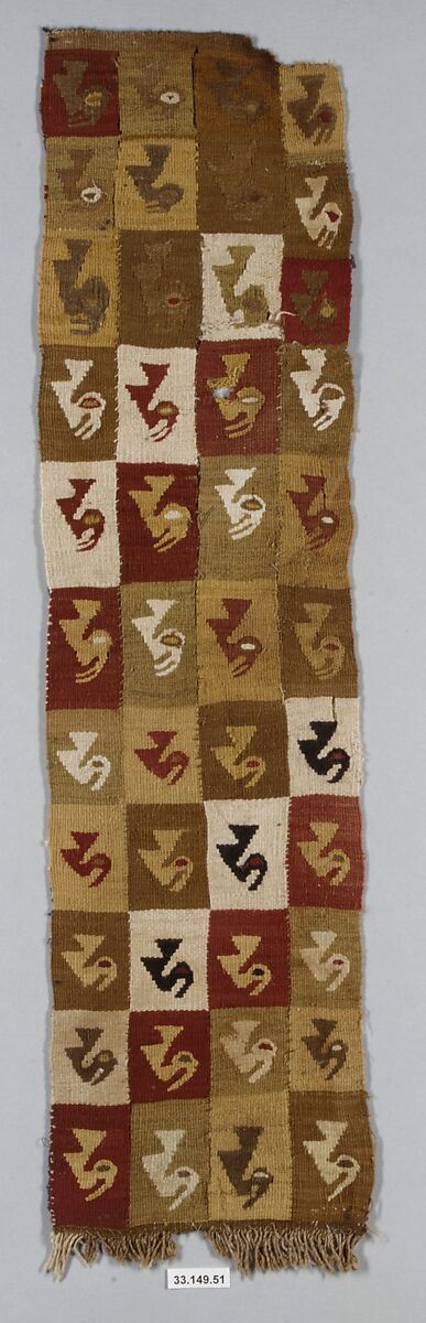 Tapestry Fragment, Camelid hair, Peru; central coast (?) 