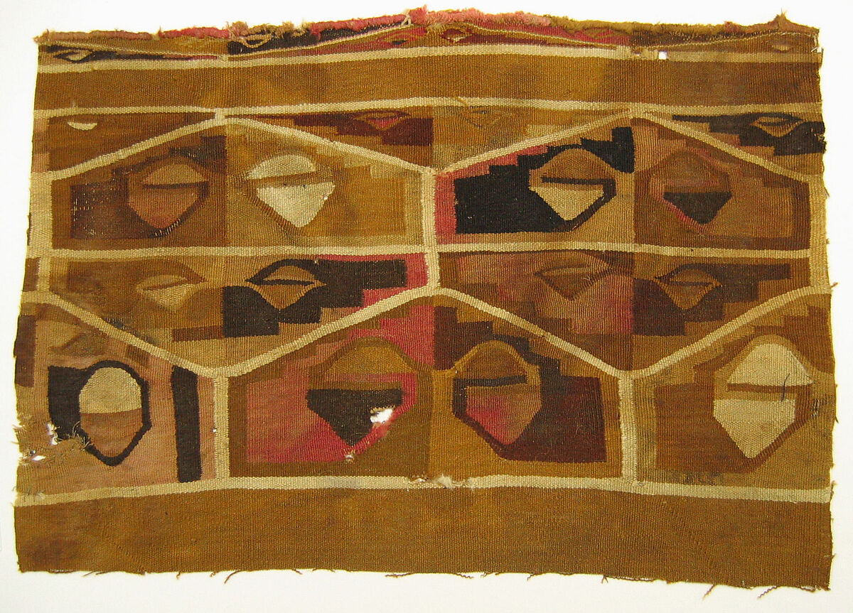 Tunic Fragment, Camelid hair, cotton, Wari