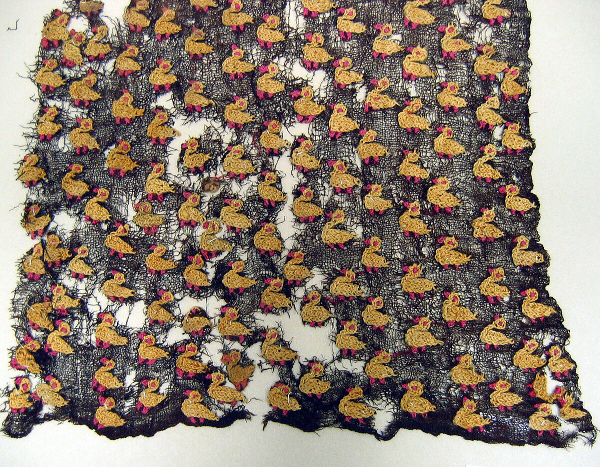 Embroidered Fragment, Cotton, camelid hair, Peru; north coast (?)