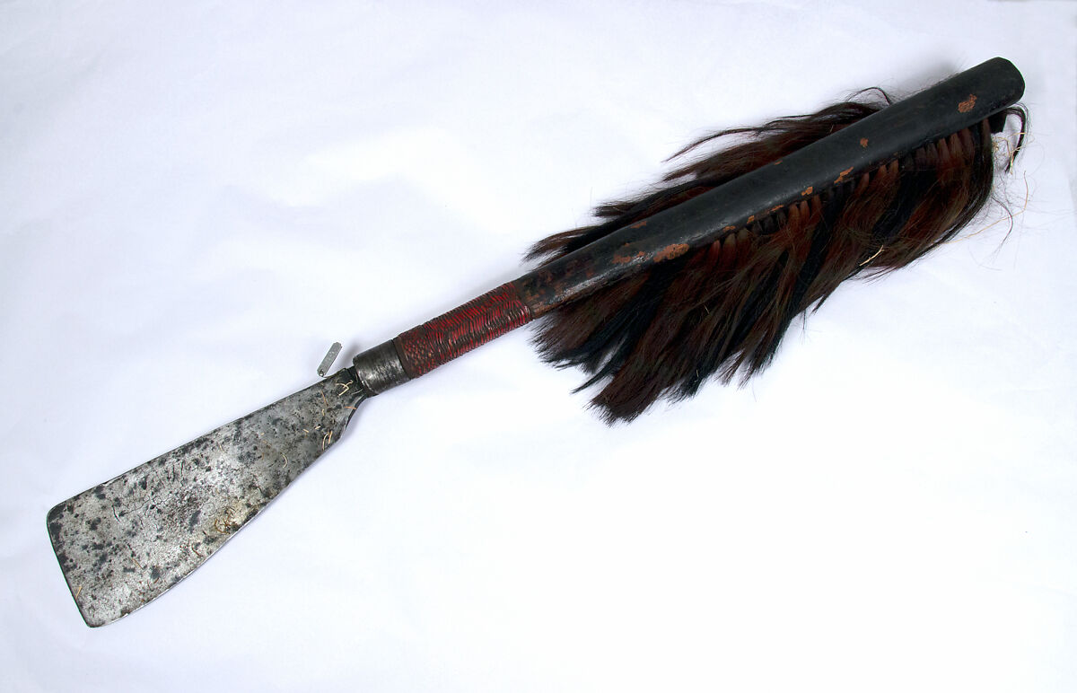 Axe, Steel, wood, reed, hair, Indian, Assam, Naga 