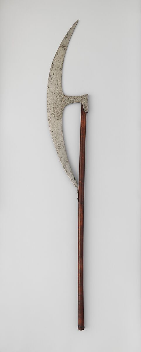 Axe (Berdiche), Steel, wood, silver, Turkish