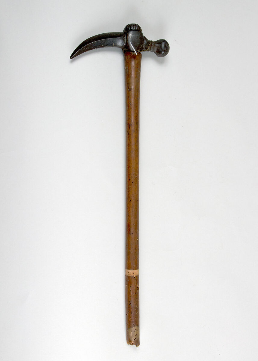 Hammer of a Janissary, Steel, iron, wood, silver, Turkish 
