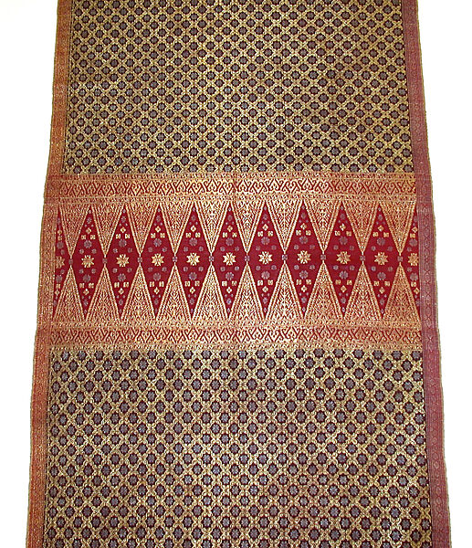 Sarong (Kain Lepas), Silk, gold wrapped thread, Palembang (?)