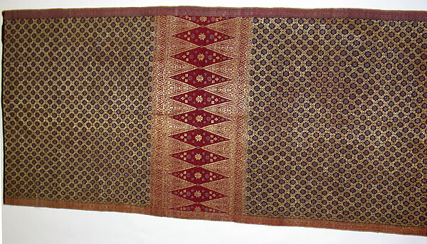 Sarong (Kain Lepas), Silk, gold wrapped thread, Palembang (?) 