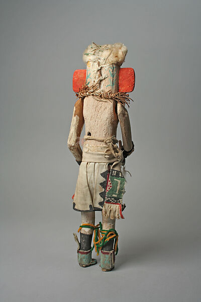 Masked  Katsina, Wood, paint, pine needles, cloth, Hopi