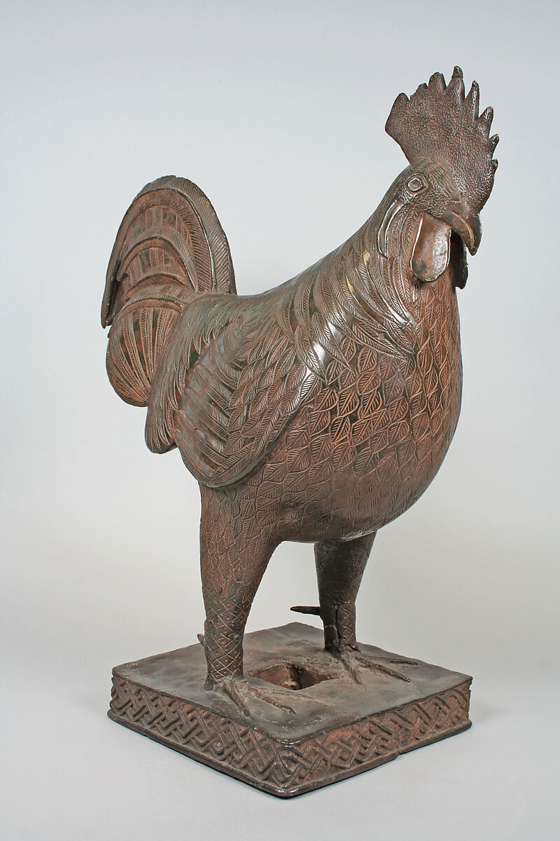 Rooster, Ìgùn Ẹ́rọ̀nwwọ̀n (brass-casting guild) artists, Brass, iron, Edo peoples