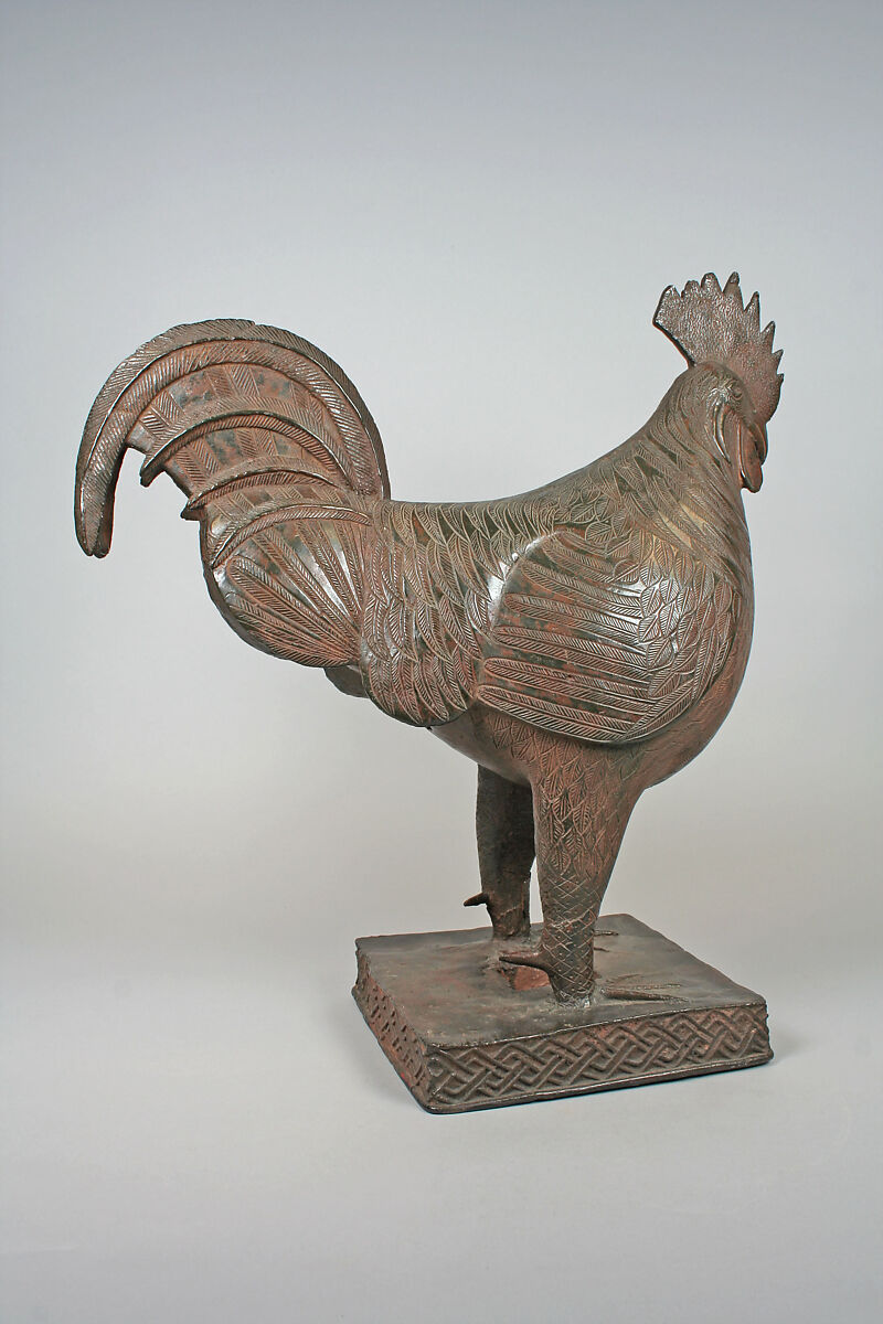 Rooster, Ìgùn Ẹ́rọ̀nwwọ̀n (brass-casting guild) artists, Brass, iron, Edo peoples