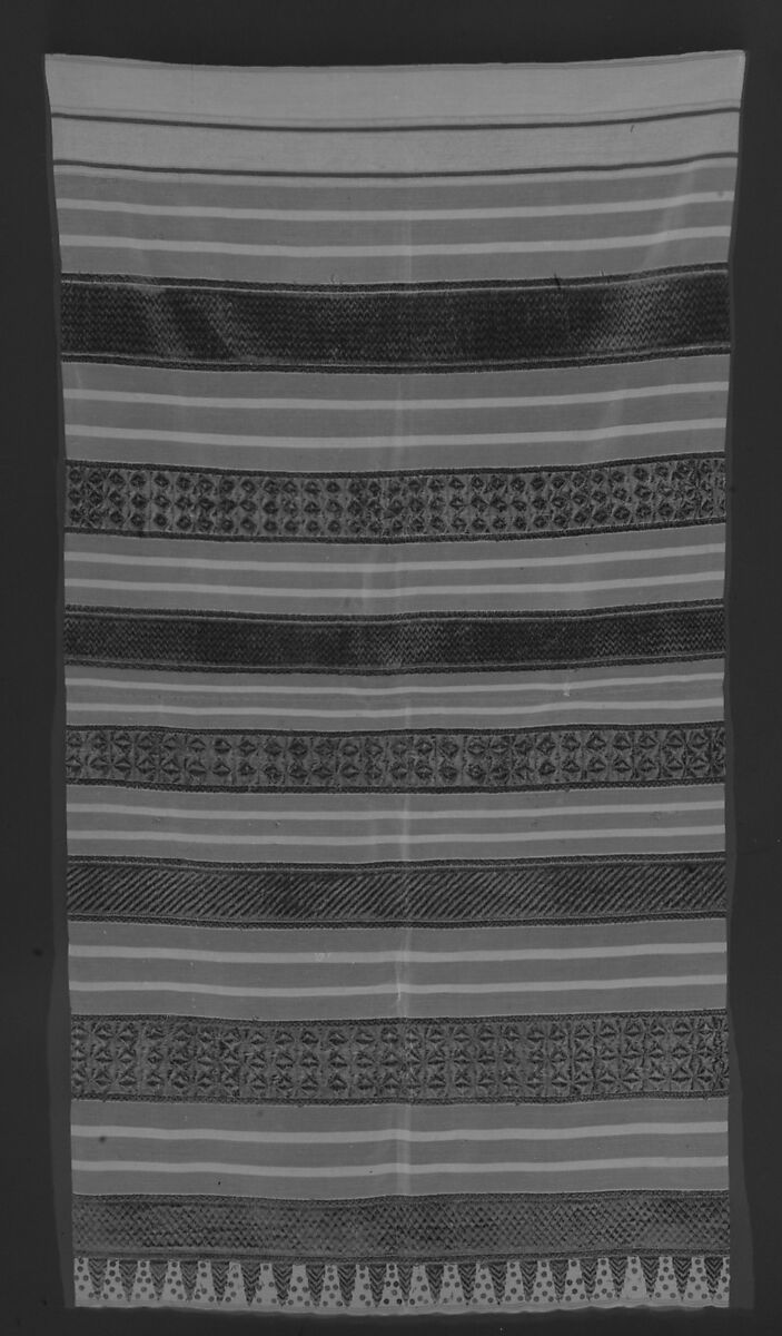 Woman's Ceremonial Skirt (Tapis), Cotton, gold and silver wrapped thread, Lampung 