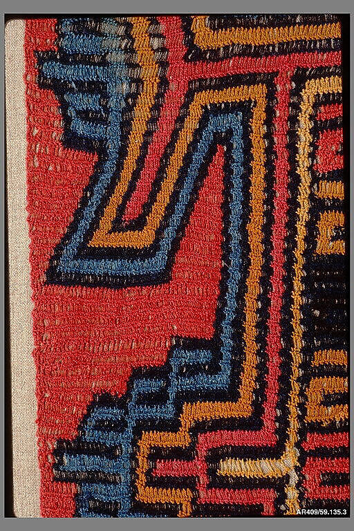 Panel with Figures, Camelid hair, Nasca