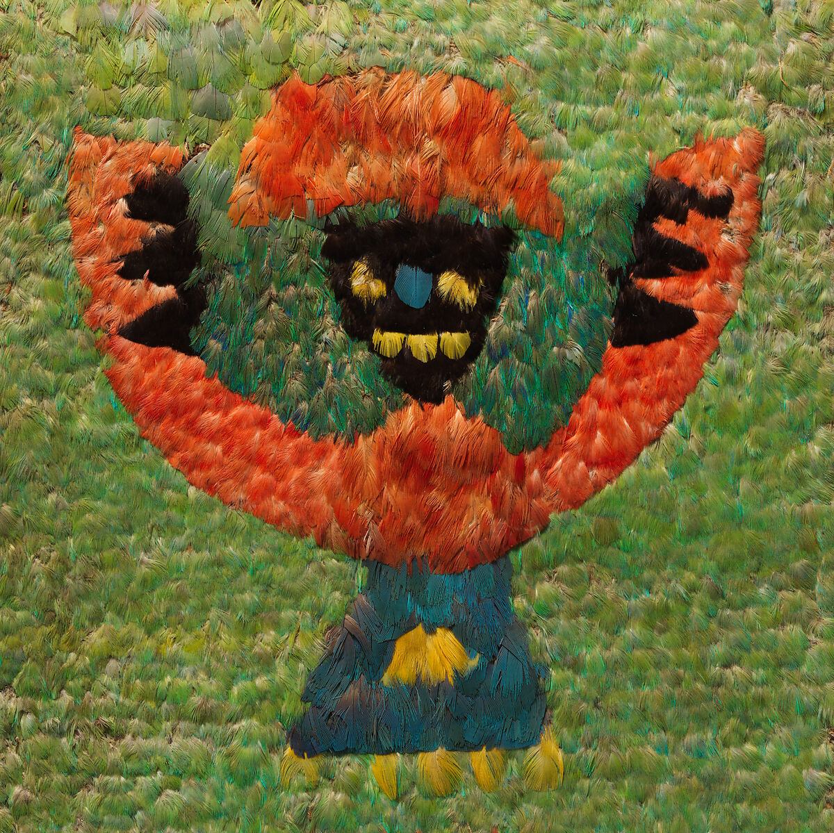 Tabard, Chimú artist(s), Cotton, feathers, plant fiber, Chimú