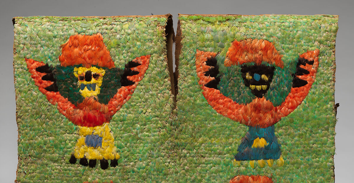 Tabard, Chimú artist(s), Cotton, feathers, plant fiber, Chimú