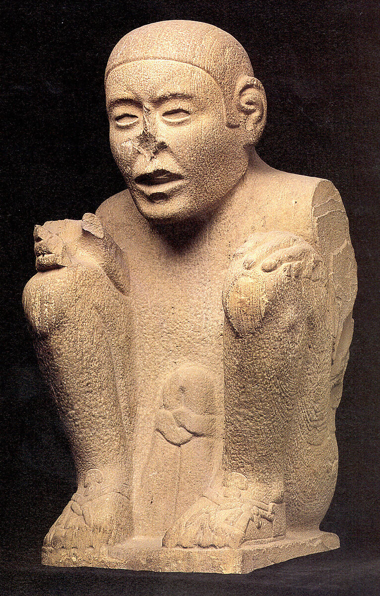 Standard bearer, Mexica or Veracruz artist(s), Sandstone, Mexica