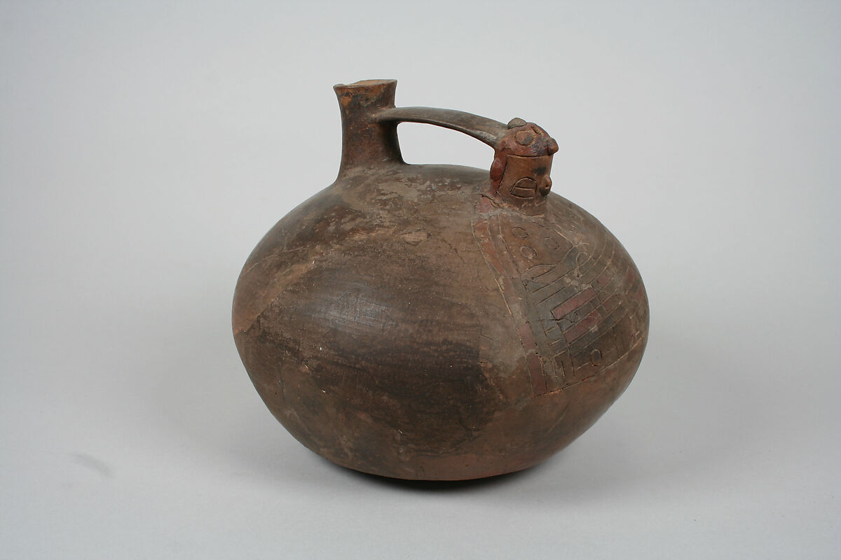 Bottle, Ceramic, pigment, Paracas 