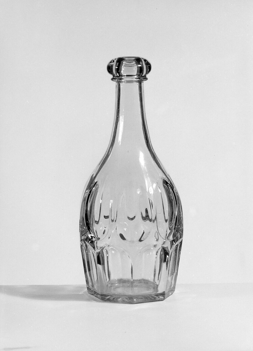 Decanter, Pressed glass, American 
