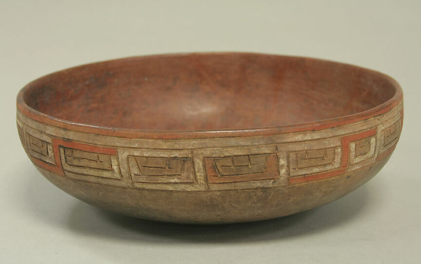 Incised bowl with eye motif, Ceramic, pigment, Paracas 