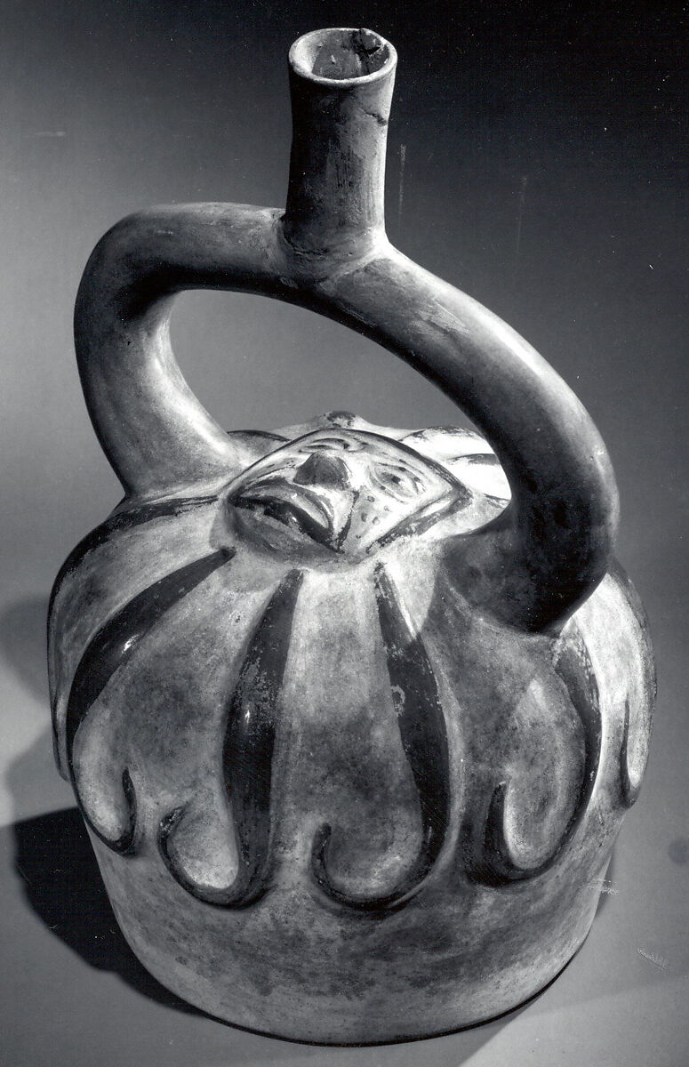 Bottle, Starfish, Ceramic, Moche