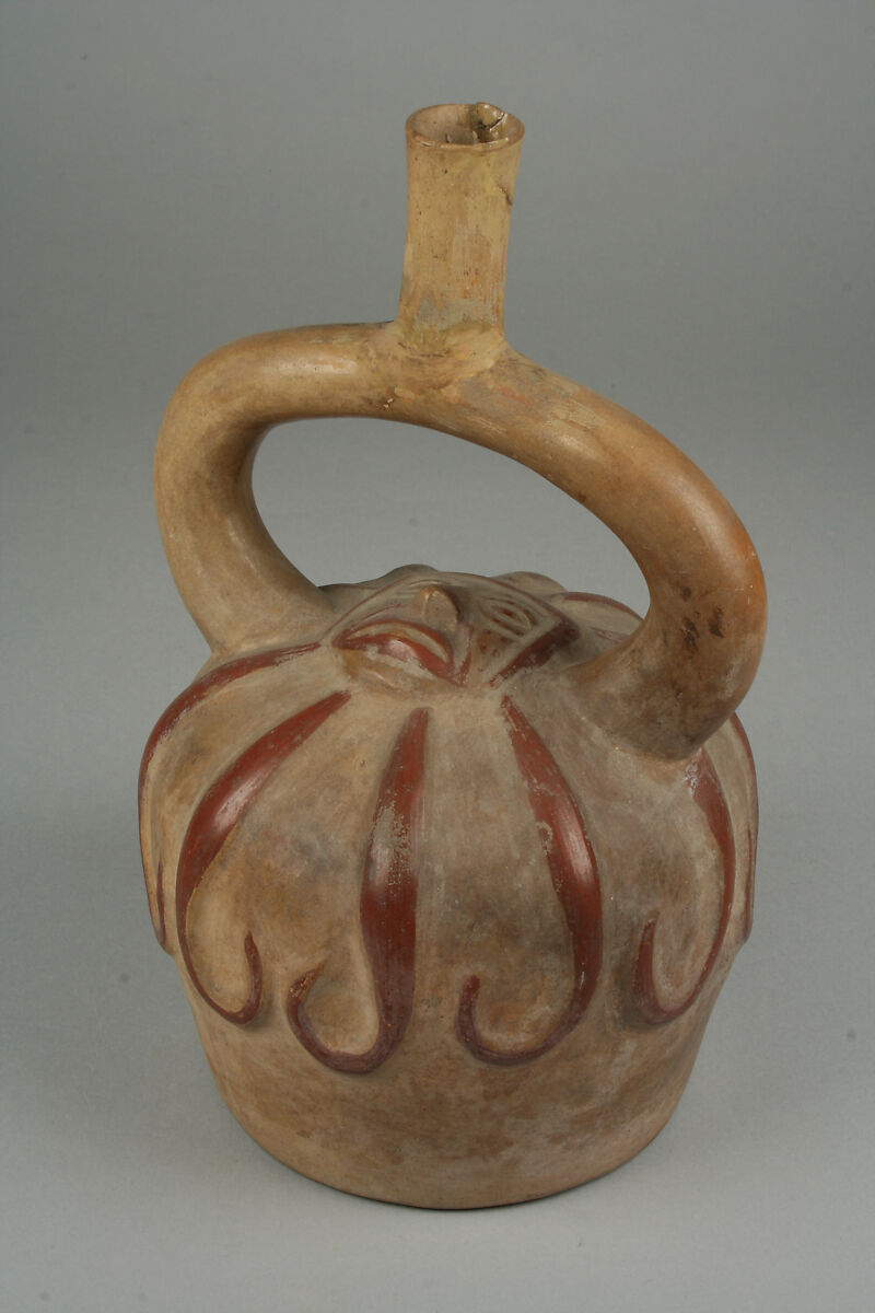 Bottle, Starfish, Ceramic, Moche