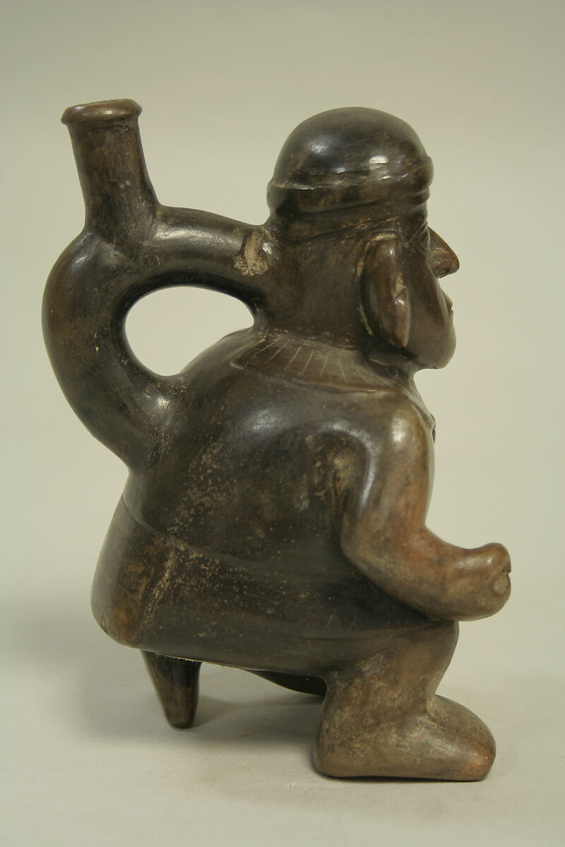 Warrior Bottle, Ceramic, Moche