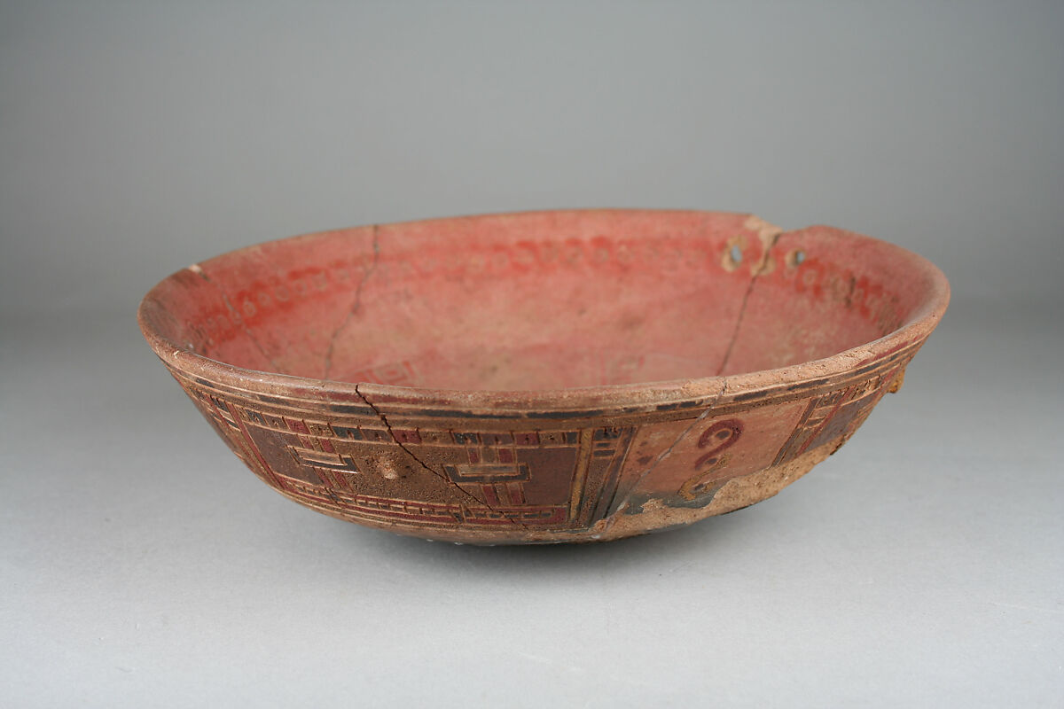 Bowl, Ceramic, post-fired paint, Paracas 
